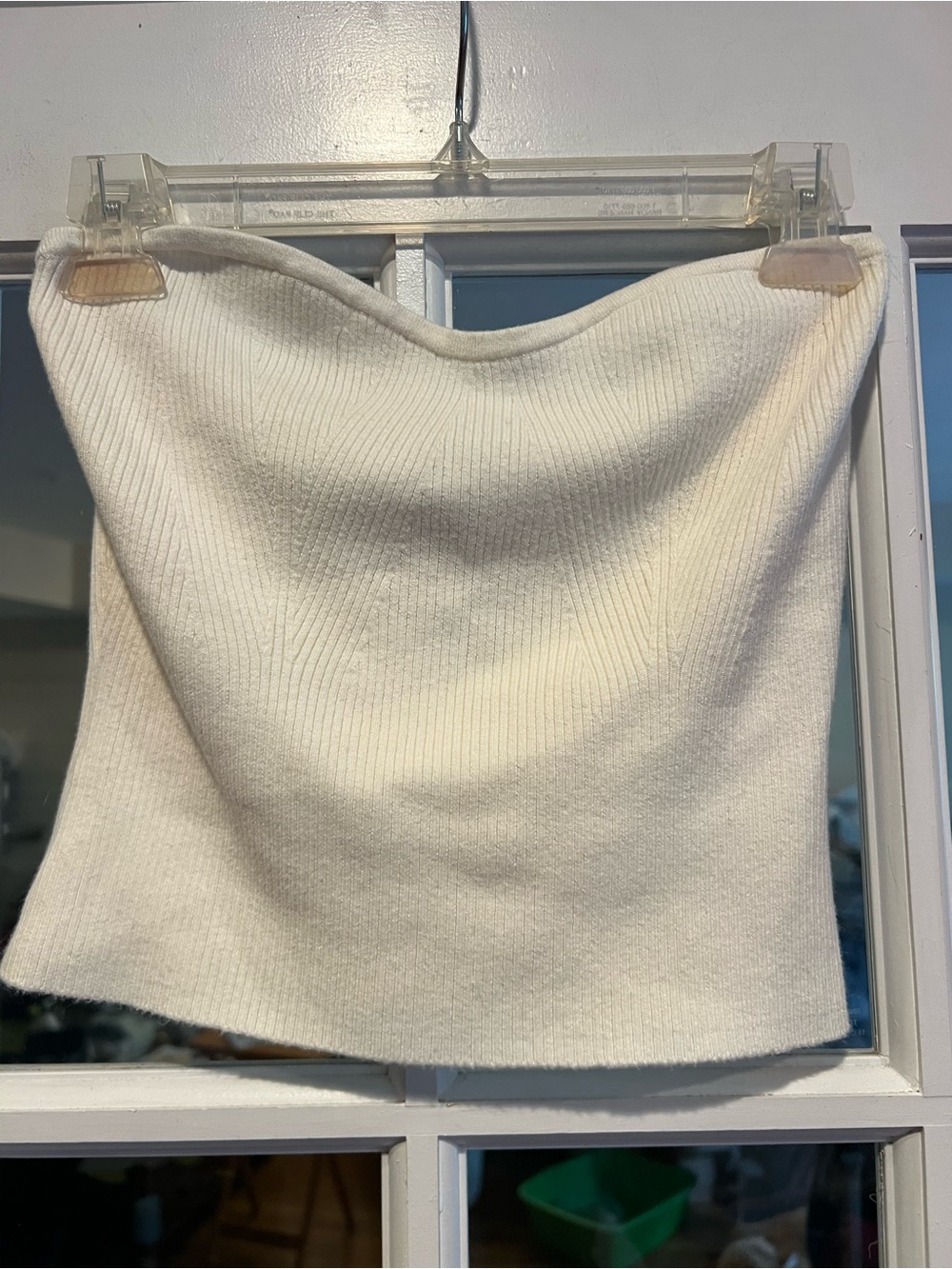 Banana Republic Cream Ribbed Knit Mini Skirt